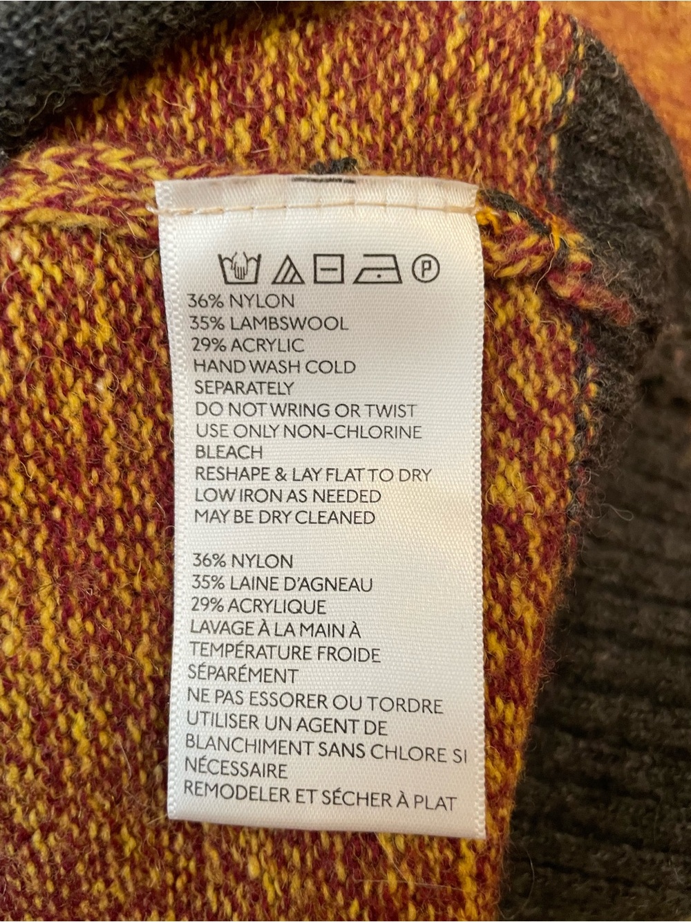 O’Hanlon Mills Lambswool Blend Cardigan XS Rust Marled Cabin Core Fall NWOT - Picture 5 of 7